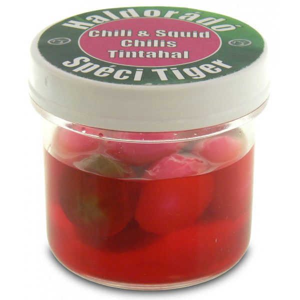 Haldorado Special Tiger Chilli Squid 8pcs/jar 15mm rubber tiger nut