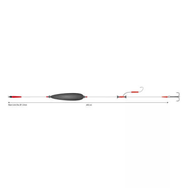 Mikado Mono Catfish 200cm 3/0 Catfish Leader with Double Hook