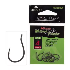 Mikado Method Feeder MF13 10 Eyed, Barbed Carp Hook 10 pcs