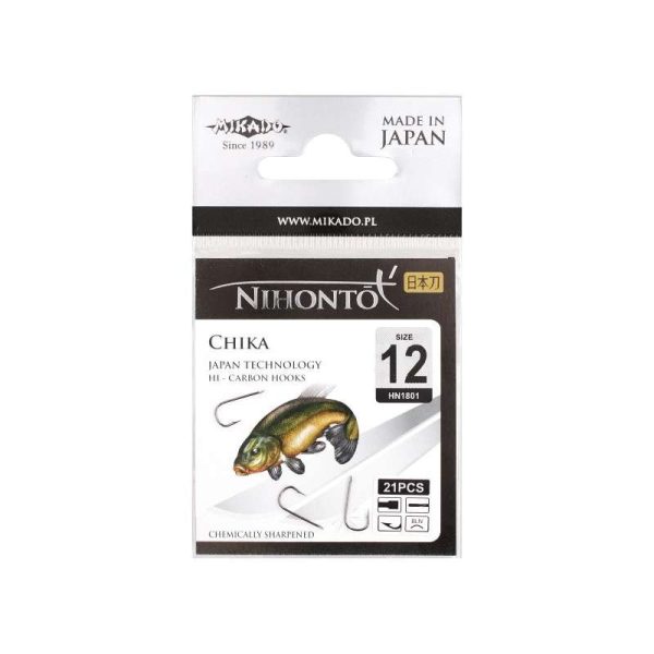 Mikado Nihonto Chika 17 Flat Bearded Baiting Hook 22pcs