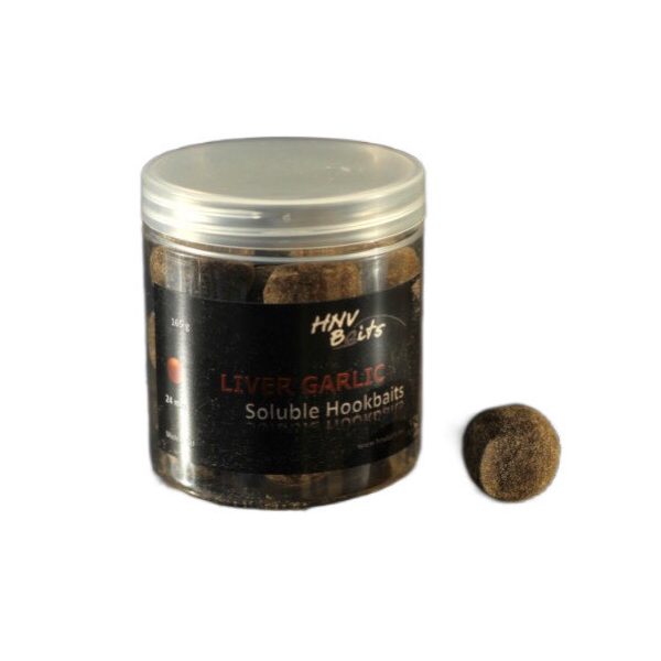 HNV Baits Liver Garlic Soluble Hookbaits 24mm Soluble Hookbaits 165gr