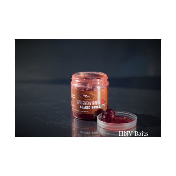HNV Baits Red Spicy Squid 24mm Pre-soaked Hookbait 220gr