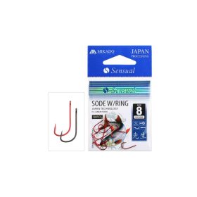Mikado Sensual Sode W/Ring 8 Eyed, Barbed Bream Hook 10pcs