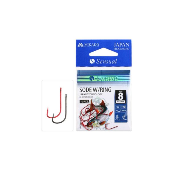 Mikado Sensual Sode W/Ring 8 Ears, Bearded Baiting Hook 10pcs