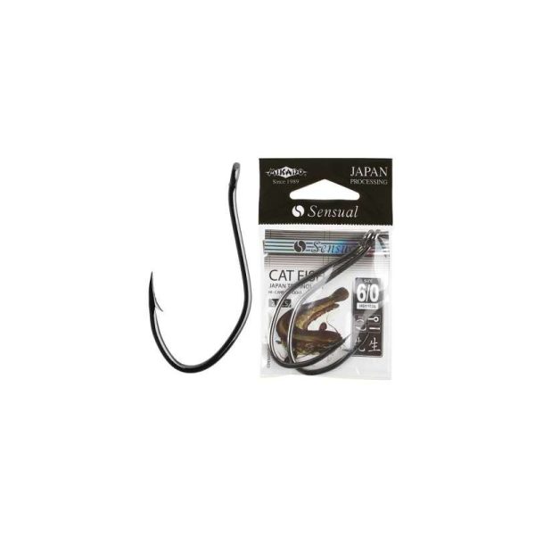 Mikado Sensual Catfish 8/0 Ear Bearded Bearded Predator Single Spined Catfish Hook 2pcs