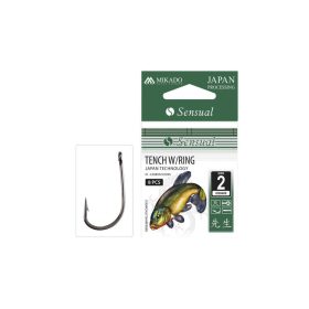 Mikado Sensual Tench W/Ring 12 Eyed, Barbed Bream Hook 10pcs