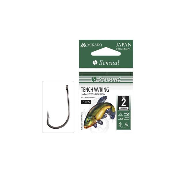 Mikado Sensual Tench W/Ring 8 Ears, Bearded Baiting Hook 10pcs