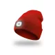 EnergoTeam Knitted Beanie with Rechargeable LED Lamp Red
