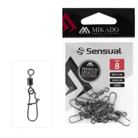 Mikado Fastlock 14 Black Nickel Swivel 10pcs