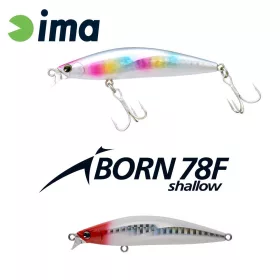 Ima iBorn 78F Shallow 7.8cm 8.5gr 001 Red Head Wobbler