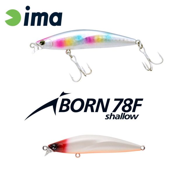 Ima iBorn 78F Shallow 7.8cm 8.5gr 002 Red Head Pearl OB Wobbler