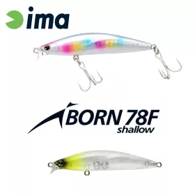   Ima iBorn 78F Shallow 7.8cm 8.5gr 004 Chart Head Clear Wobbler