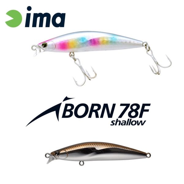 Ima iBorn 78F Shallow 7.8cm 8.5gr 008 Haku Wobbler