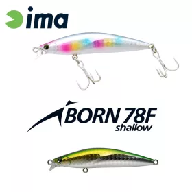   Ima iBorn 78F Shallow 7.8cm 8.5gr 009 Green Back Shiner Wobbler
