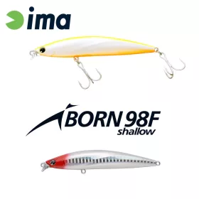 Ima iBorn 98F Shallow 9.8cm 13gr 001 Red Head Wobbler