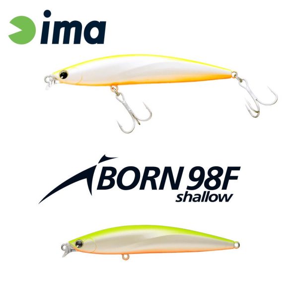Ima iBorn 98F Shallow 9.8cm 13gr 002 Chart Back Pearl Wobbler