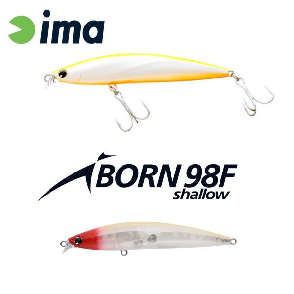 Ima iBorn 98F Shallow 9.8cm 13gr 017 Classical Red Head Wobbler