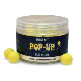   The Kraken Baits Milky Nut Fluo Yellow Coconut-Milk 12mm Pop Up 50gr