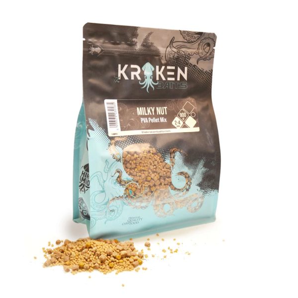 The Kraken Baits Milky Nut Coconut-Milk PVA Pellet Mix 900gr