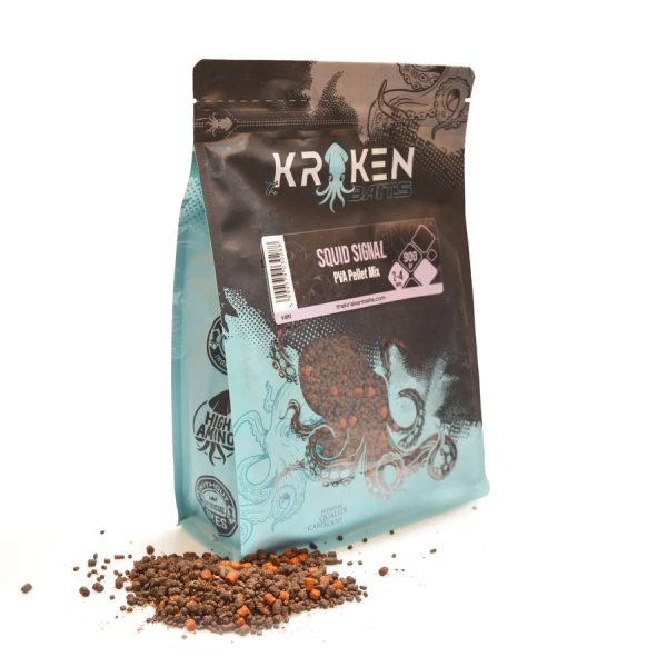 The Kraken Baits Squid Signal 2-4mm PVA Pellet Mix 900gr