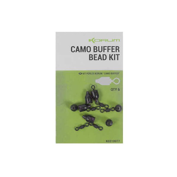 Korum Camo Buffer Bead Kit Rotating clasp