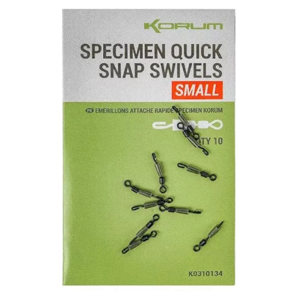 Korum Specimen Quick Snap Swivels Small Swivel