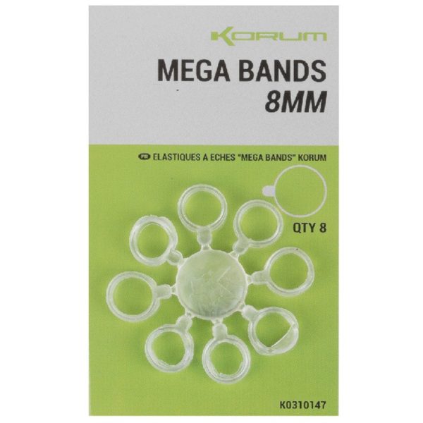 Korum Mega Bands 8mm Diamonds 8pcs