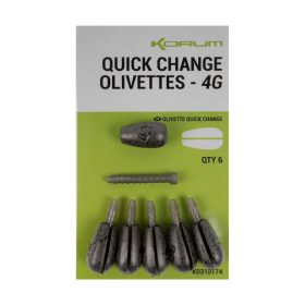 Korum Quick Change Olivettes Fast Change Float Weight 8gr
