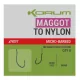 Korum Xpert Maggot Hooks To Nylon Monofil Pre-tied Barbed Hook 12