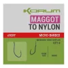 Korum Xpert Maggot Hooks To Nylon Monofil Pre-tied Barbed Hook 14