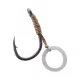 Korum Banded Hook Hairs 8 Barbed, Eyed Carp Hook with Pellet Ring 5pcs