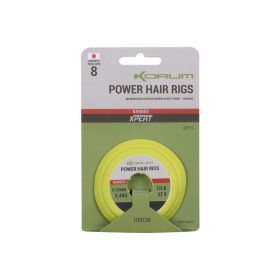 Korum Power Hair Rigs 12 BD Eyed, Barbed Pre-tied Hook 6pcs