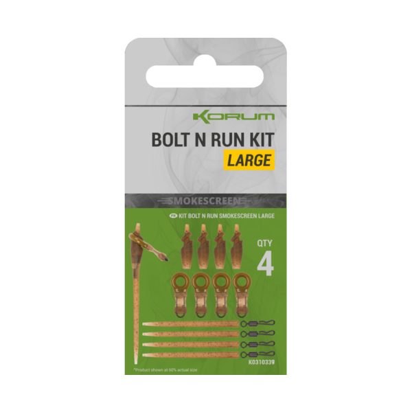 Korum Smokescreen Bolt N Run Kit Large Terminal Tackle Set 4pcs