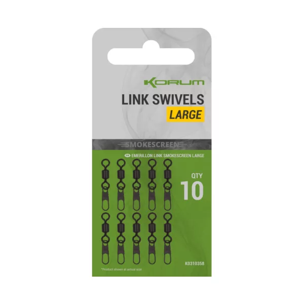 Korum Smokescreen Link Swivels Large Swivel 10pcs