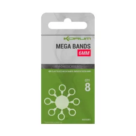 Korum Smokescreen Mega Bands 6mm Pellet Band 8pcs