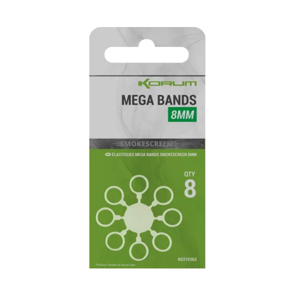 Korum Smokescreen Mega Bands 8mm Pellet Band 8pcs