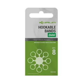 Korum Smokescreen Hookable Bands 8mm Pellet Band 8pcs
