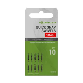 Korum Smokescreen Quick Snap Swivels Small Swivel 8pcs