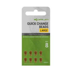 Korum Smokescreen Quick Change Beads Large Quick Clip 8pcs