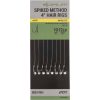 Korum Spiked Method Hair Rig 10 Eyed, Barbless Pre-tied Hook 8pcs