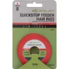 Korum Limitless Quickstop Feeder Hair Rigs 75cm 8 Eyed, Barbed Monofilament Pre-Tied Hook 8pcs