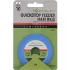 Korum Limitless Quickstop Feeder Hair Rigs 1m 10 Eyed, Barbed Monofilament Pre-tied Hook 8pcs