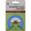 Korum Limitless Quickstop Feeder Hair Rigs 1m 12 Eyed, Barbed Monofilament Pre-tied Hook 8pcs