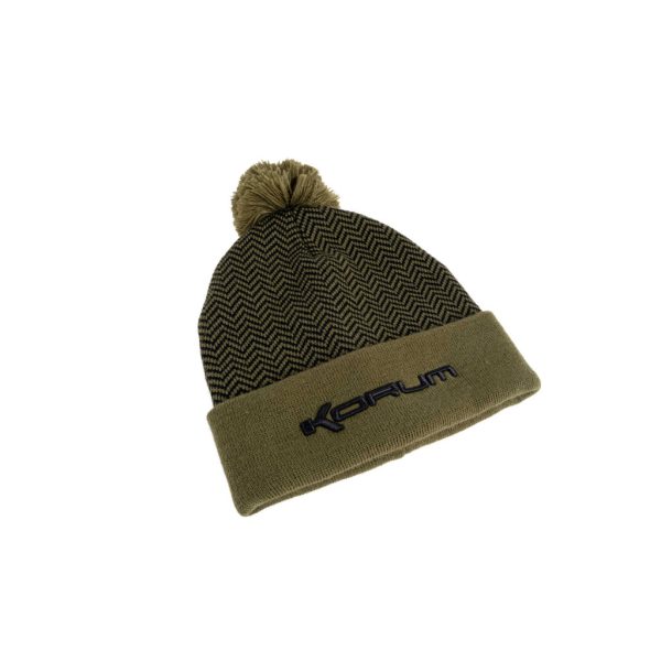 Korum Thermal Beanie Hat Black-Olive Winter Hat