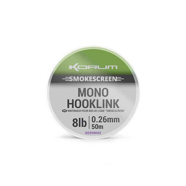 Korum Smokescreen Mono Hooklink 8lb/50m Pre-starting line
