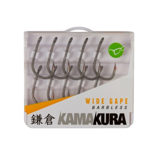 Korda Kamakura Wide Gape Barbless 8- Barbless Hook 10pcs