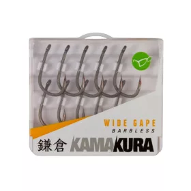   Korda Kamakura Wide Gape Barbless 4 Eyed, Barbless Hook 10pcs