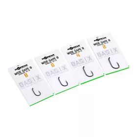 Korda Basix Wide Gape Barbless 4 Eyed, Barbless Hook 10pcs