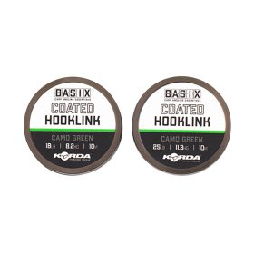 Korda Basix Coated Hooklink Coated Leader Line 18lbs 10m