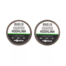 Korda Basix Coated Hooklink Coated Leader Line 25lb 10m